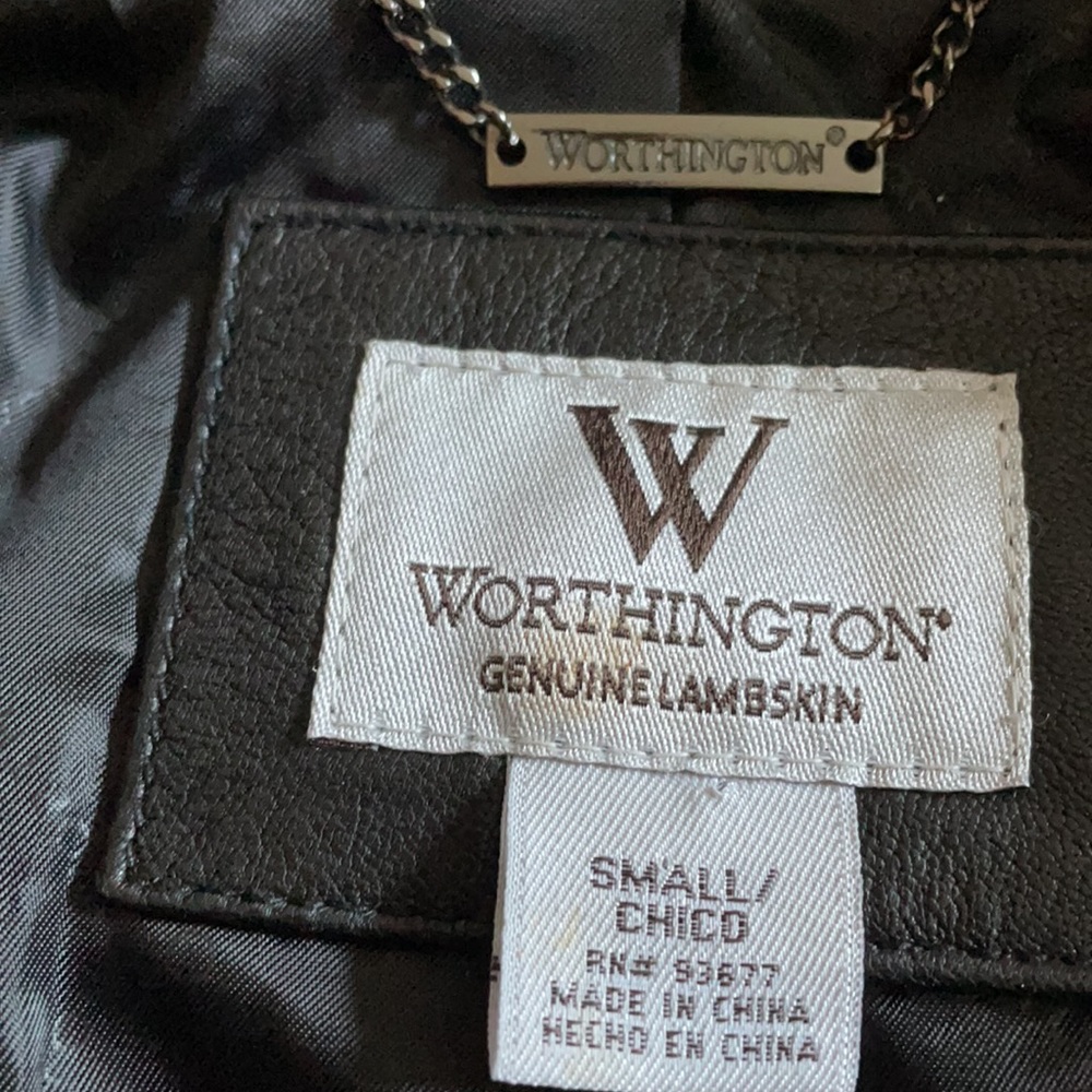 Vintage Soft Black Leather Flared Jacket  Sz Small - Picture 8 of 8
